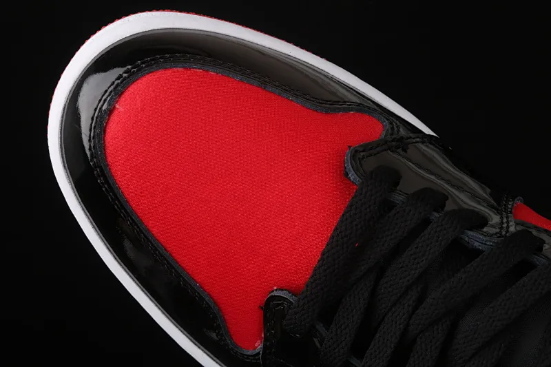 All categories Air Jordan Jordan series basketball shoes Air Jordan 1 Mid Air Jordan 1 Mid WMNS AJ1 Joe 1 black red patent leather silk BQ6472-600